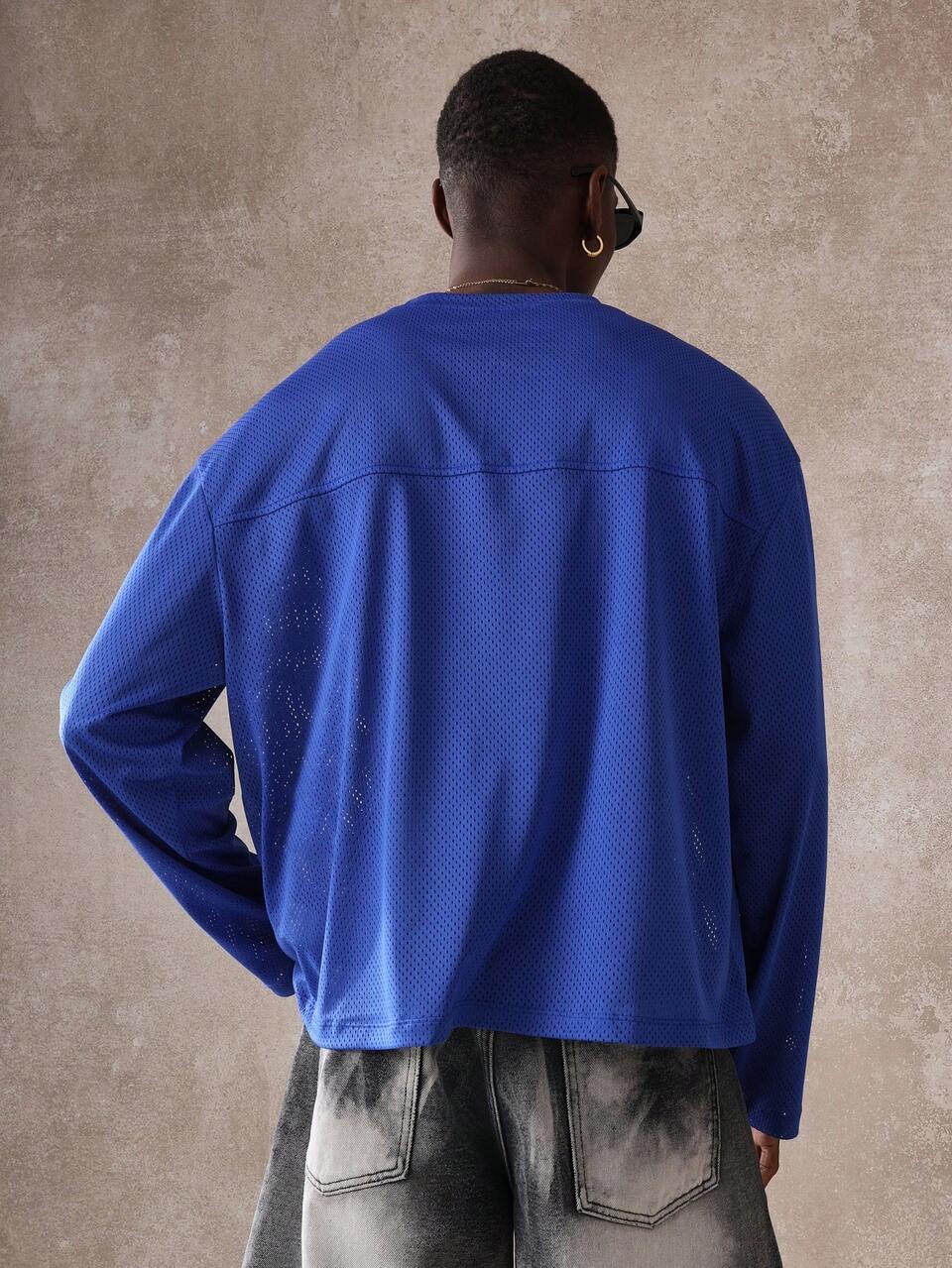Varsity Long Sleeve Oversized Numbered T-Shirts