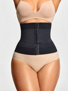 SHAPORA Women's Waist Cincher, Solid Color, Minimalist, Versatile - Black - View 1