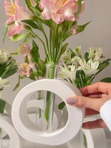 Gipsvasen-Formen mit durchsichtigen Reagenzgläsern, DIY Kristall-Epoxidharz Hydrokulturen Pflanzengefäße, Silikonformen für Blumenanzucht