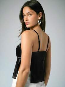 Denimoi Open Side Stretch Satin Cami Top Sexy Top Concert Tops Fashionable Satin Top Spaghetti Strap Top Summer Tops Summer Outfits GNO Date Night Day To Night Top, Y2K Fashion, Y2K Styles, Y2K Outfits For Women, Y2K Tops For Women