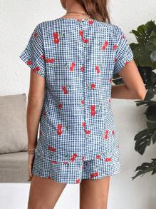 SHEIN Maternity Two Pieces Suits - Blue - View 2
