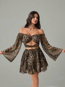 SHEIN Tall Women Two Pieces Outfits For Daily Wear - Brown - View 9