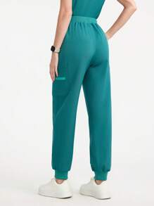 Scrubzie 纯色多口袋简约医用制服裤