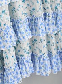 SHEIN Unity 女士碎花时尚半身裙，适合夏季 - 彩色 - 查看 5