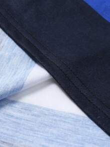 Manfinity Homme Men's Mature Streetwear Digital Print Striped Polo Shirt, Short Sleeve - Multicolor - View 4