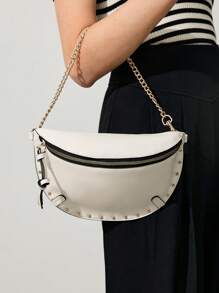 SHECARRY Women 1pc Simple Fashion Casual Waist Bag, Everyday Wear