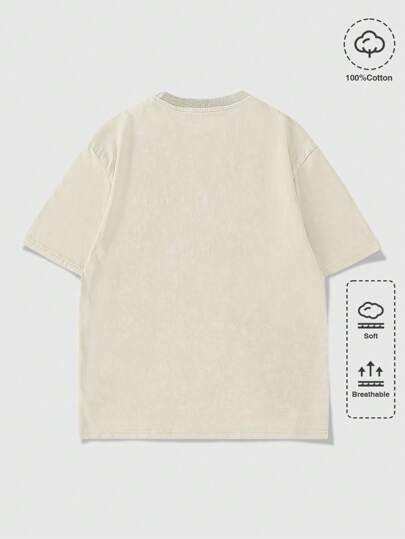 Street Life Camiseta de manga corta casual y versátil de unicolor para hombre, de verano