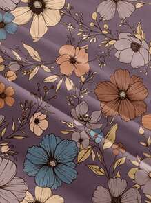 EMERY ROSE Women Casual Retro Floral Patterned Office Blouse, Suitable For Spring/Summer - Multicolor - View 4