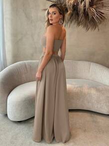 SHEIN SXY Women Two Pieces Outfits For Daily Wear - Light Grey - View 3