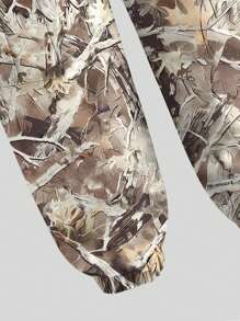 SHEIN 青少年男孩休闲迷彩印花工装裤 - 灰色 - 查看 6