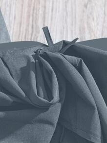 SHEIN Clasi 大码优雅黑白撞色蝴蝶结装饰修身吊带背心，夏季