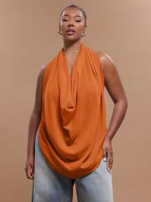 MUSERA 加大码雪纺超大露背吊带上衣，适合外出、性感、俱乐部、假日、夏季度假、狂欢、节日、音乐会、伊比沙岛秋冬圣诞节