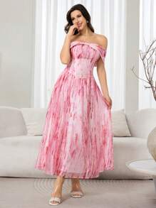 Modelyn Women's Sleeveless Dress, Fashionable Off Shoulder Style Suitable For Summer Dresses For Women Elegant Women Prom Dresses - Multicolor - View 4