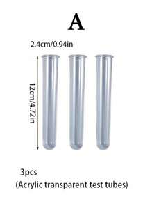 Gipsvasen-Formen mit durchsichtigen Reagenzgläsern, DIY Kristall-Epoxidharz Hydrokulturen Pflanzengefäße, Silikonformen für Blumenanzucht