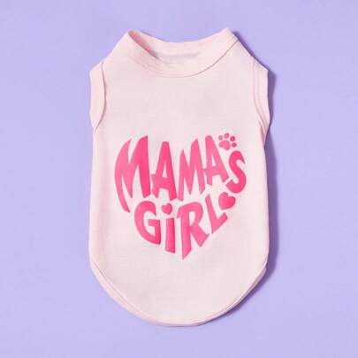 PETSIN 1pc Pet Dog/Cat Mama's Girl Casual Print Breathable Tank Top
