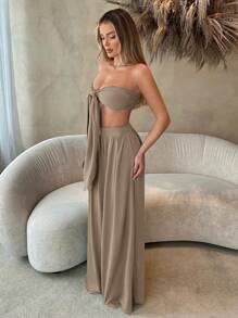 SHEIN SXY Women Two Pieces Outfits For Daily Wear - Light Grey - View 2