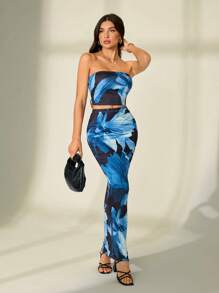 SHEIN Tall Women Two Pieces Outfits For Daily Wear - Black - View 3