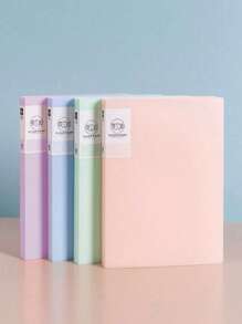 1 cái Thư mục tài liệu A4 nhiều lớp màu trơn có các trang trong suốt để quản lý giấy tờ và hồ sơ, Album lưu trữ dung lượng lớn, Quay lại trường học, Đồ dùng học tập - Nhiều màu - Xem 4