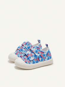 Cozy Pixies 1 Đôi Giày Thể Thao Đế Bằng Vải Canvas Màu Xanh Cho Bé Trai Thời Trang Dễ Thương Thoải Mái Thoáng Khí Thường Ngày, Phù Hợp Với Mọi Mùa Mặc Hàng Ngày - Nhiều màu - Xem 5