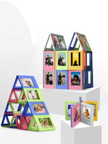 1pc/3pcs/5pcs Color Magnetic Photo Frame, Refrigerator Magnetic Photo Album, Used For Displaying Family Memories Photos, Compatible With Photos - Family Rooms, Living Rooms, Office Decorations, Valentine's Day, New Year Gifts, Birthdays, Graduation