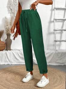 EMERY ROSE Women's Summer Textured Denim Skinny Jeans Fall Cloth For Women - Dark Green - View 3