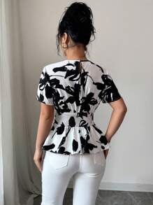 Elenzga 女士优雅度假夏季露肩衬衫