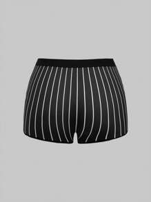 ROMWE Grunge Punk 3pcs/Pack Dark Punk Star Printed Briefs - Black - View 4