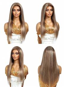 ALL READY WIG 6x4 Wear&Go 无胶假发 4/27/613 棕色混合浅金色渐变直发真人发假发 预剪无胶假发 女士度假装扮 旅行节舞会户外角色扮演校园学校海滩婚礼露营度假装扮 夏季装扮 度假氛围魅力优雅休闲 Y2k 时尚风格 Ss25 关键词 - S4/27/613 - 查看 5