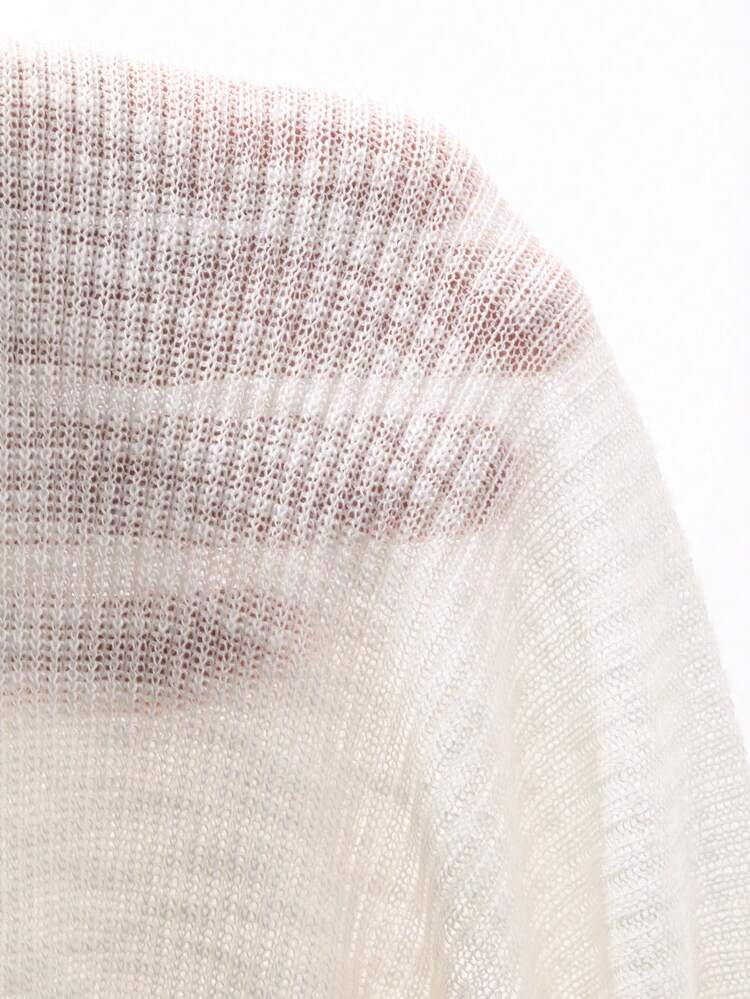 Women Solid Color Form-Fitting Short Sleeve Belted Lightweight Holiday Casual Knitted Top, Summer