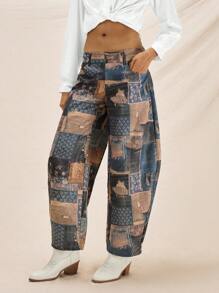 Easelle Hose mit nostalgischer Retro-O-förmiger Beinform