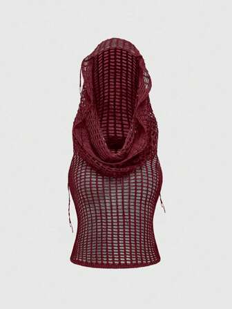 Grunge Punk Millennium Y2K abgenutzter lässiger Kapuzenpullover aus Strick