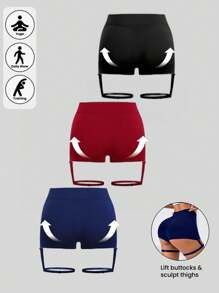 Easithlete Women's Seamless Knitted Mini Yoga Shorts With Unique Cut Out Garter Detail, Quick-Drying For Gym And Training Workouts.