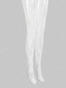 SHEIN ICON 1 双性感优雅女士蕾丝黑色长袜，适合派对和夜总会