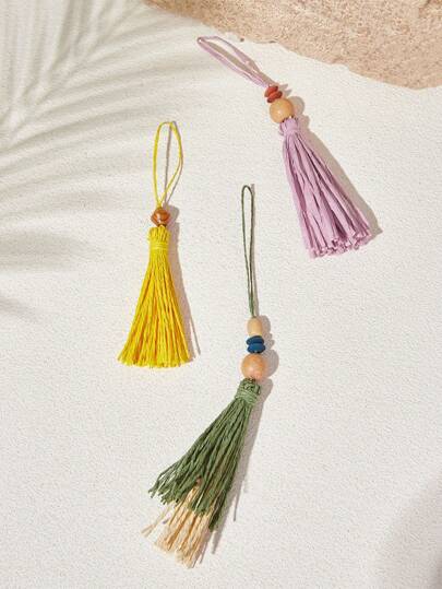 SHECARRY Stylish Tassel Bag Charm/Accessory For Vacation & Casual Use