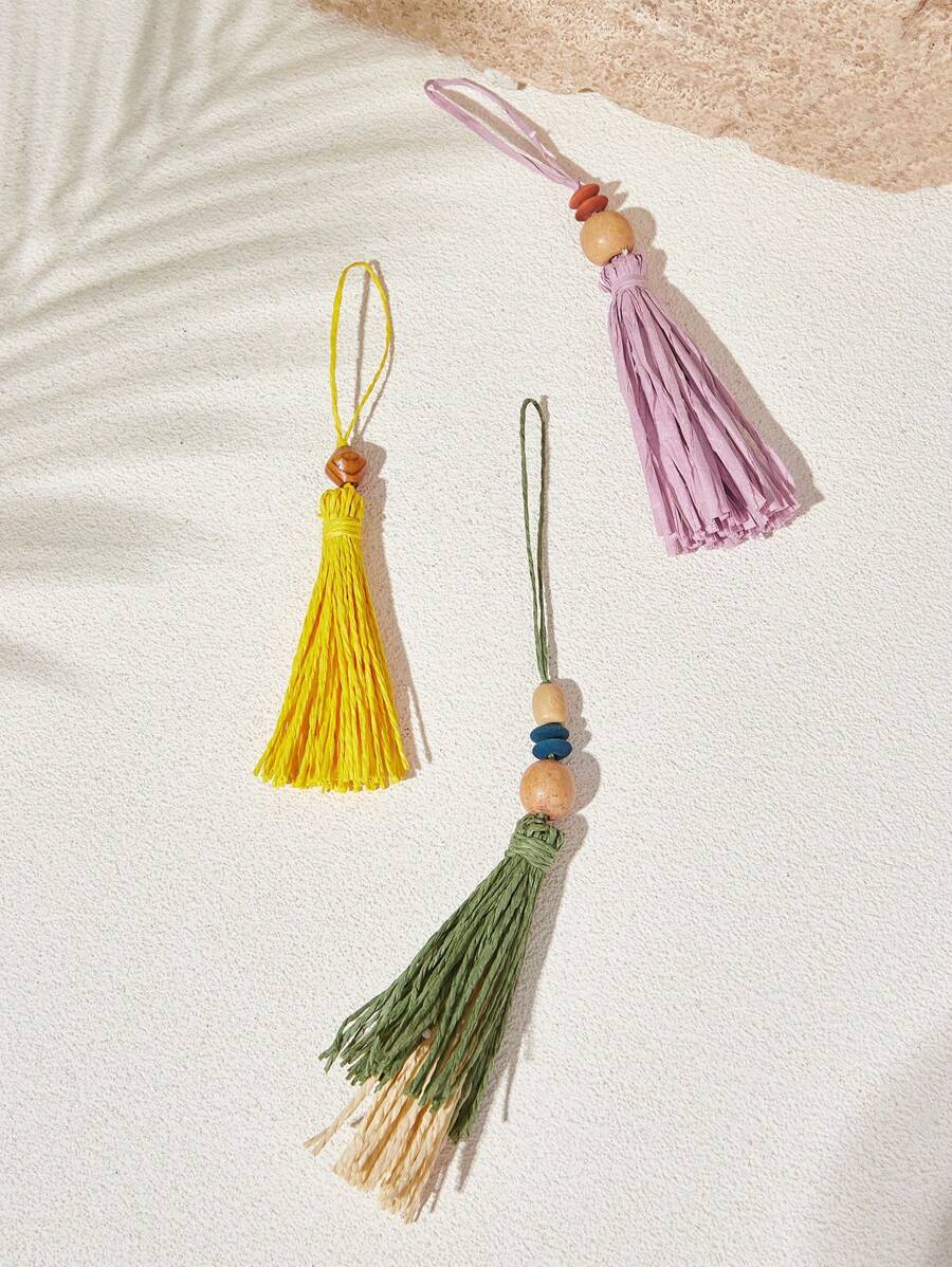 SHECARRY Stylish Tassel Bag Charm/Accessory For Vacation & Casual Use