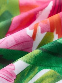 Swim Oasis 2pcs Oasis Style Print Layered Twist Strap Bikini Swimsuit Set For Summer Beach Vacation - Brown - View 8