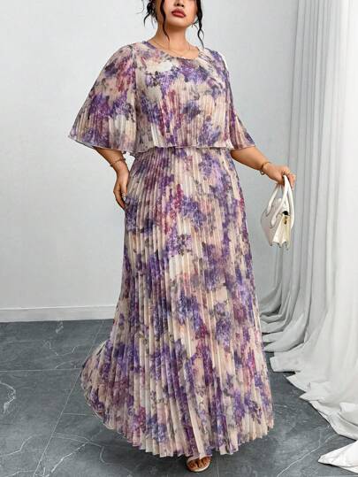 Reflora Plus Size Women Summer Elegant Pleated Chiffon Dress, Long Flowing Beautiful Dress Women Elegant Dresses For Women Spring Dresses For Women Dresses Plus Size Women Spring Dress Pink Dress Maxi Dresses For Women Floral Dress Women Purple Dress Flowy Dress Women Dresses Elegant Gown Women Summer Clothing Work Summer Dresses Carnival Costume Carnival Women Look 2026 Women Carnival Costume Carnival Outfit Carnival Costume For Women Women's Carnival Costume Floral Dress Floral Dresses For Women Flower