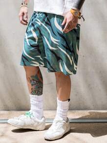 DAZY Men's Camouflage Multi-Color Sports Style Basketball Shorts, Summer - Multicolor - View 7