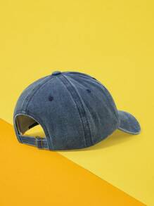 TOM & JERRY X SHEIN Cartoon & American Flag Print Washed Baseball Cap - Navy Blue - View 4