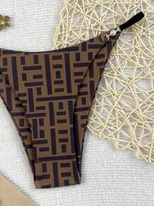 2025 Vacation Beach Bikini Bottom, Random Print For Summer - Multicolor - View 3