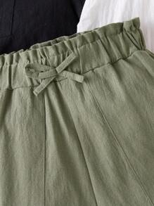 3pcs/Set Girls Casual Loose Comfortable Shorts, Suitable For Vacation, Outing And Daily Commute Girls Summer Clothes Shorts