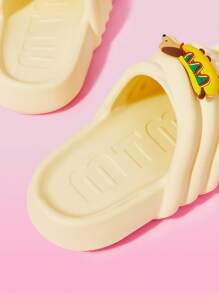 Cuccoo Women's Fashion Summer House Wear Thick Bottom Non-Slip Quiet EVA Beach Slides - Yellow - View 8