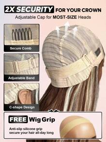 ALL READY WIG 6x4 Wear&Go 无胶假发 4/27/613 棕色混合浅金色渐变直发真人发假发 预剪无胶假发 女士度假装扮 旅行节舞会户外角色扮演校园学校海滩婚礼露营度假装扮 夏季装扮 度假氛围魅力优雅休闲 Y2k 时尚风格 Ss25 关键词 - S4/27/613 - 查看 9