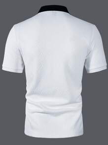 Manfinity Homme Men's Short Sleeve Polo Shirt, Fashion For Summer Season Men Golf Shirt Polo Shirts For Men - White - View 2