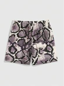 ROMWE MEN Street Life Animal Print Men's Summer Shorts - Multicolor - View 2