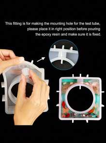 Gipsvasen-Formen mit durchsichtigen Reagenzgläsern, DIY Kristall-Epoxidharz Hydrokulturen Pflanzengefäße, Silikonformen für Blumenanzucht