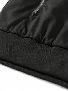 Manfinity Homme Chaqueta con cremallera de unicolor de manga larga para hombre de talla grande, de moda para la temporada de verano