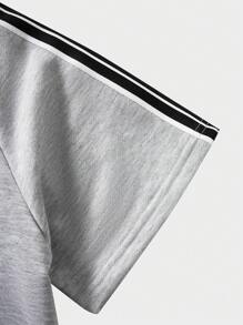 SHEIN Explorewe مجموعات الصيف للصبي البالغ من العمر من 8 إلى 12 سنة | ملابس رياضية محبوكة ببتل السحاب → ¥38.71 ! - رمادي - مشاهدة 5