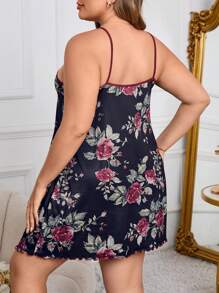 花卉印花大码睡袍，夏季时尚