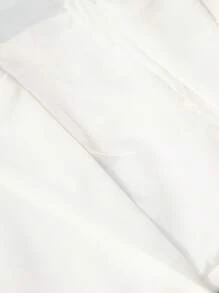 Aveloria Modichic 白色短款宽肩垫无袖翻领口袋不对称下摆西装马甲+宽松及地西装裤优雅简约商务休闲女两件套